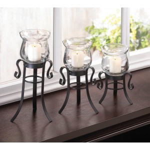 Zingz Thingz 3 Piece Allure Candle Stand Trio Set ZNGZ2989